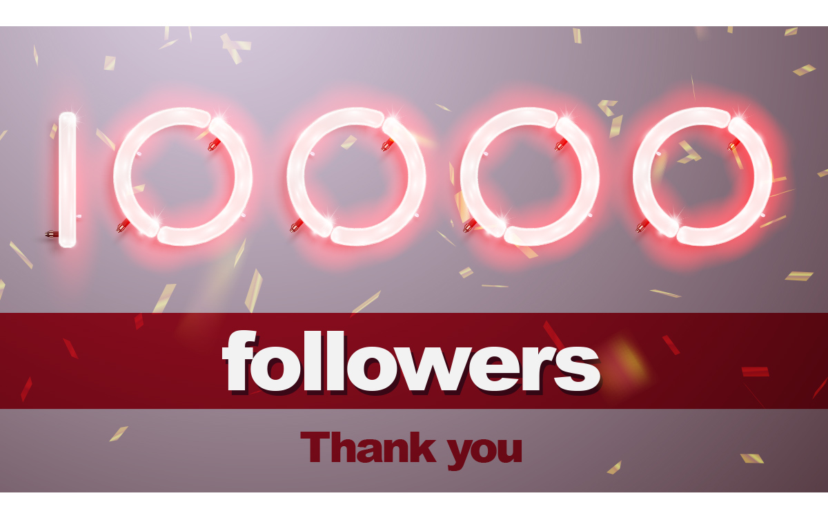 We Have Reached 10,000 Followers